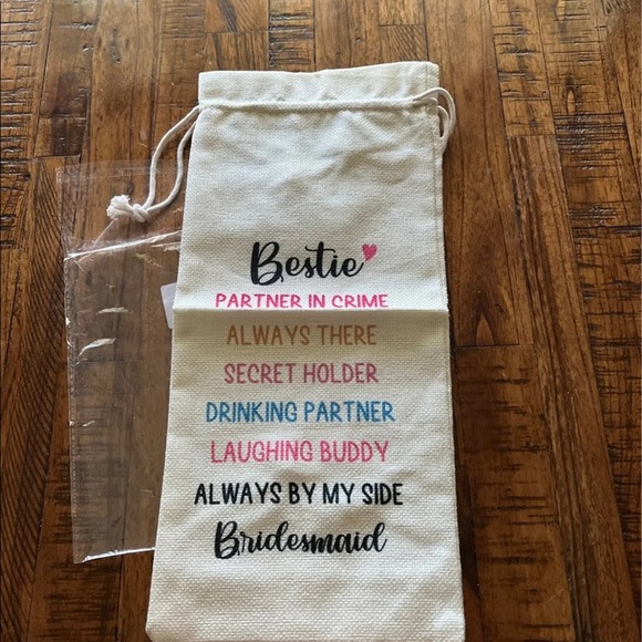 Other - 3/$10 NEW wine bag gift bag bestie bridesmaid